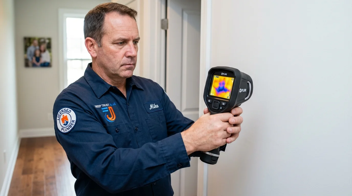 Thermal imaging leak detection by Johns Plumbing LLC in Cranbury